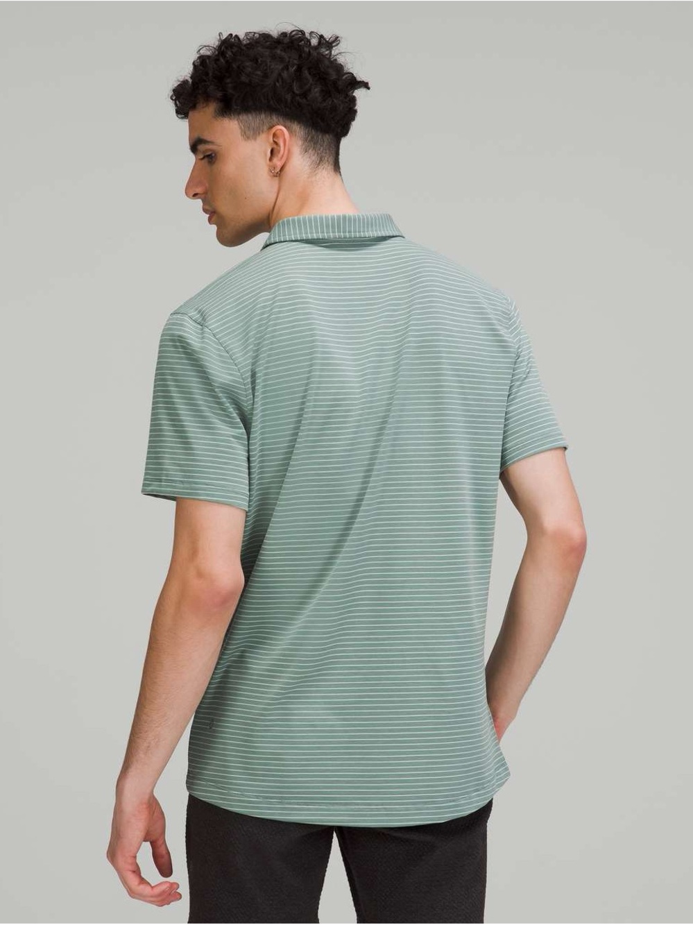 Lululemon /// Men’s Evolution Short Sleeve Polo - Agile Stripe Tidewater
